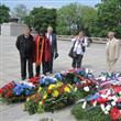Laying a memory wreath